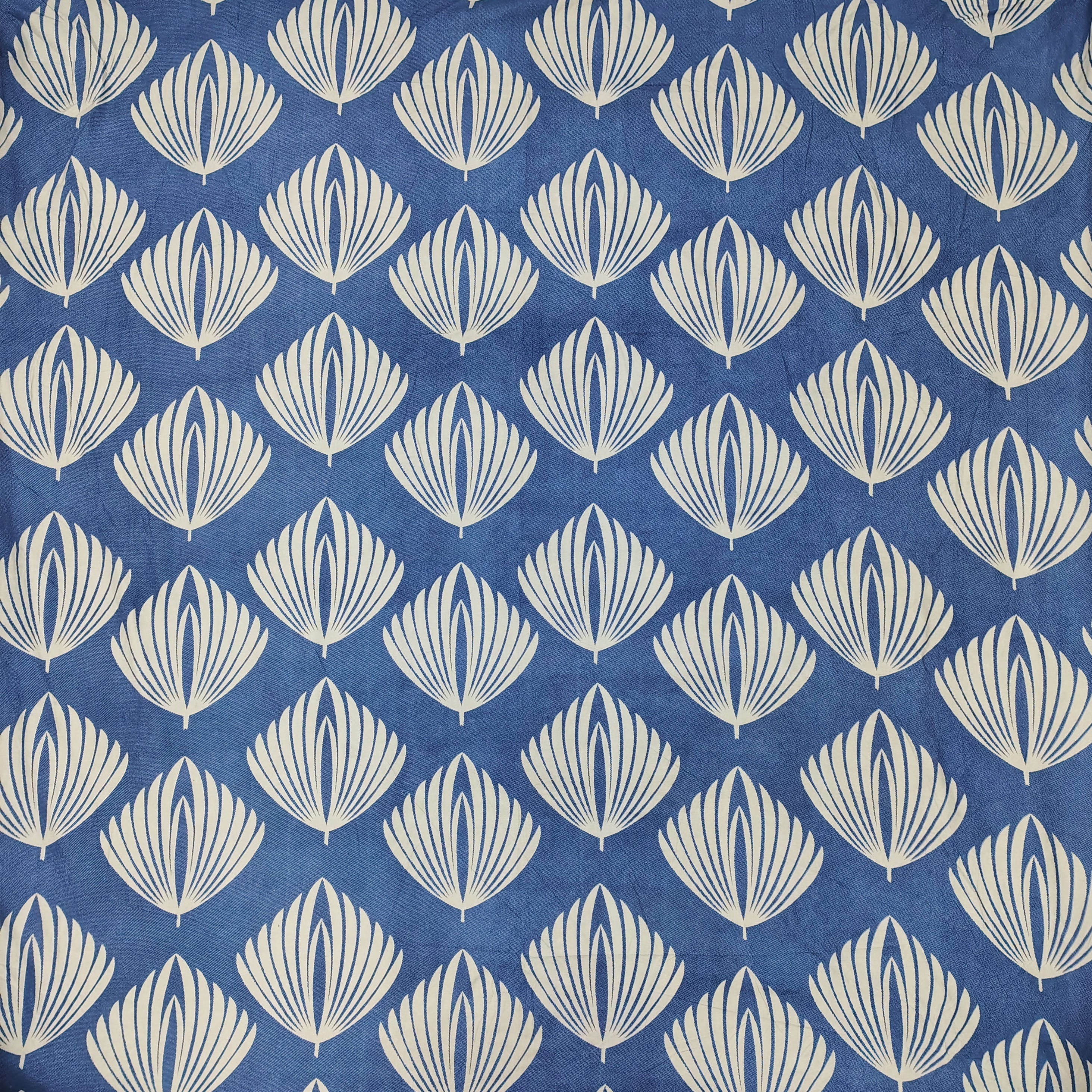 Floral 210 TC Fitted Bedsheet - Blue BRAVIA