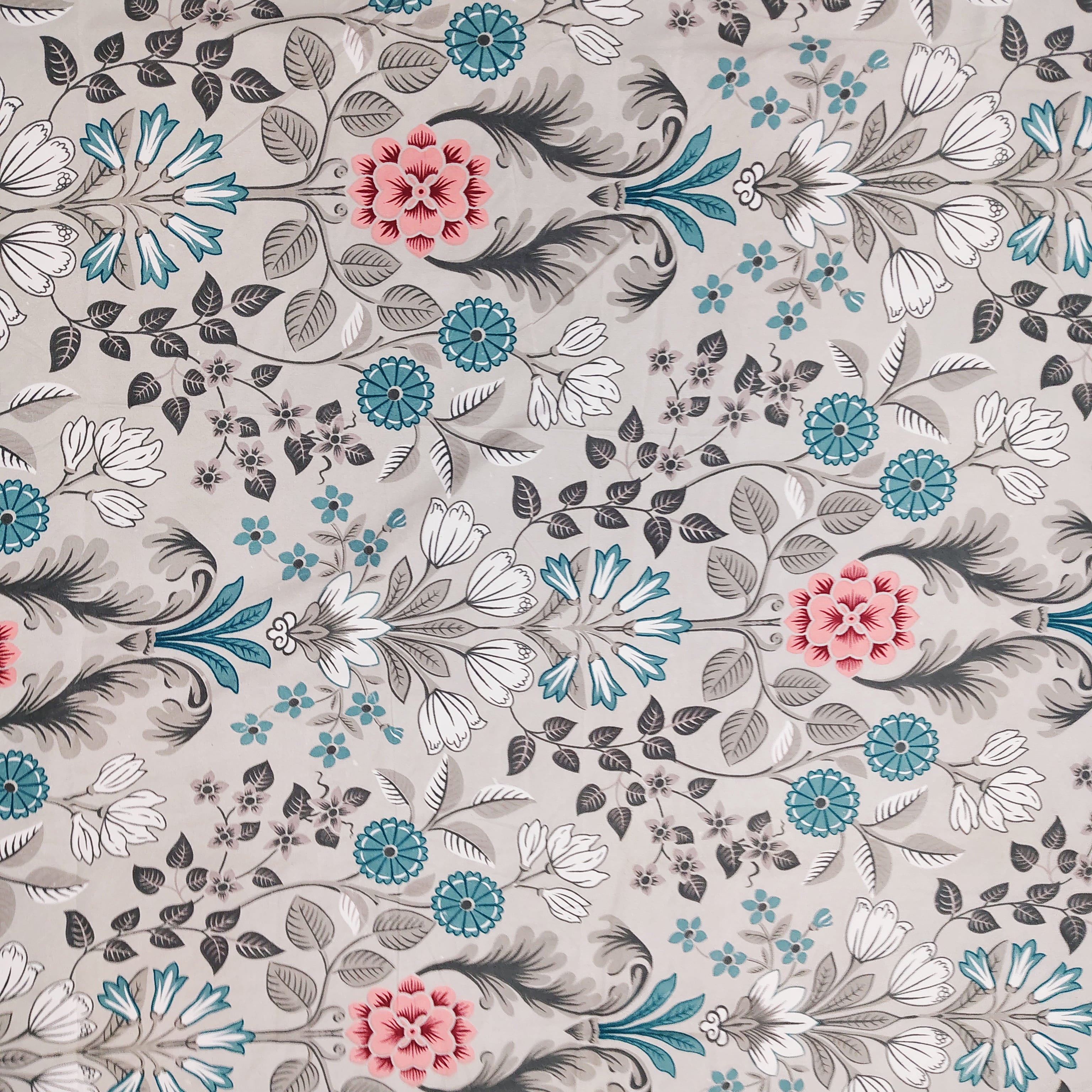 Floral 210 TC Fitted Bedsheet - Multicolor BRAVIA