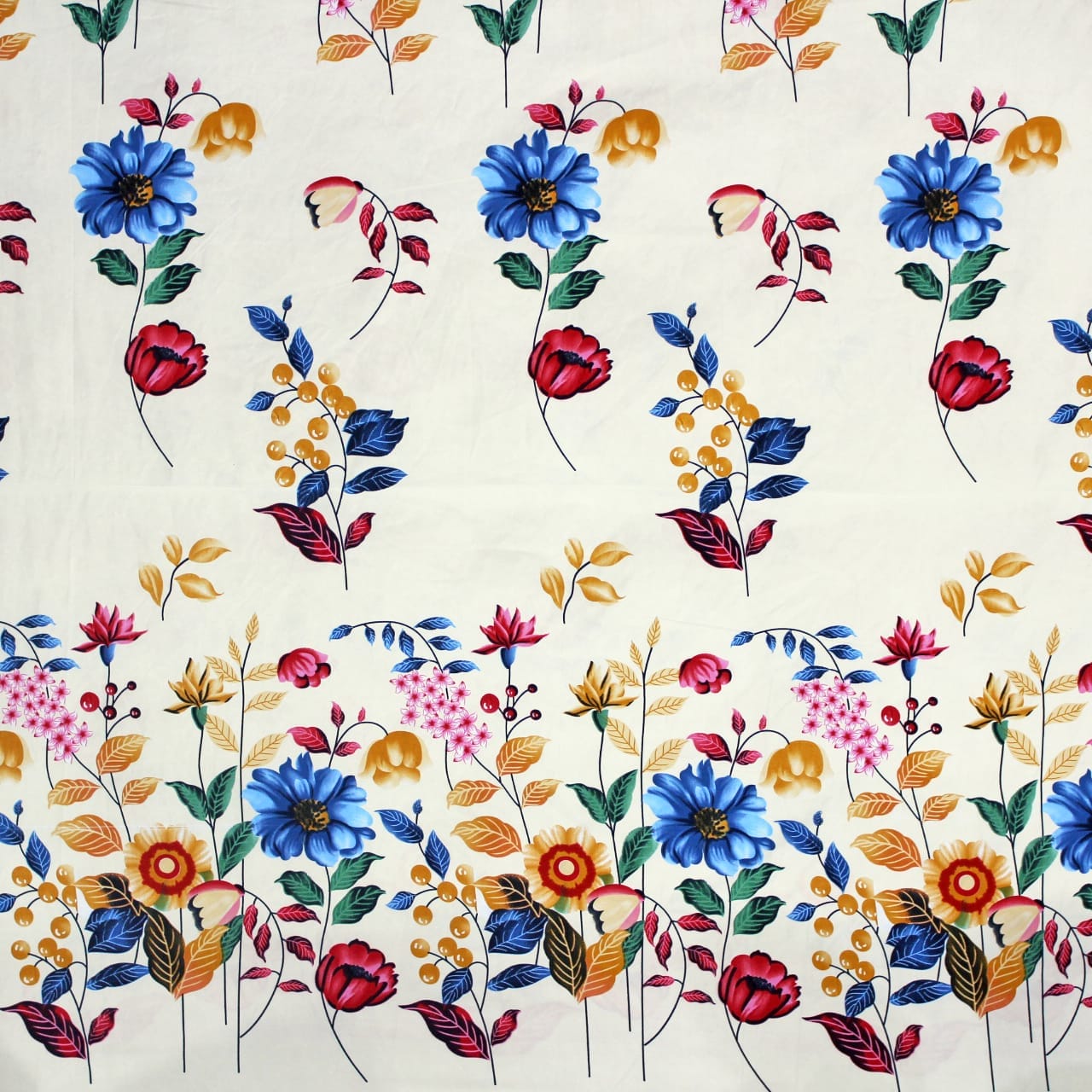 Floral 210 TC Fitted Bedsheet - Multicolor BRAVIA