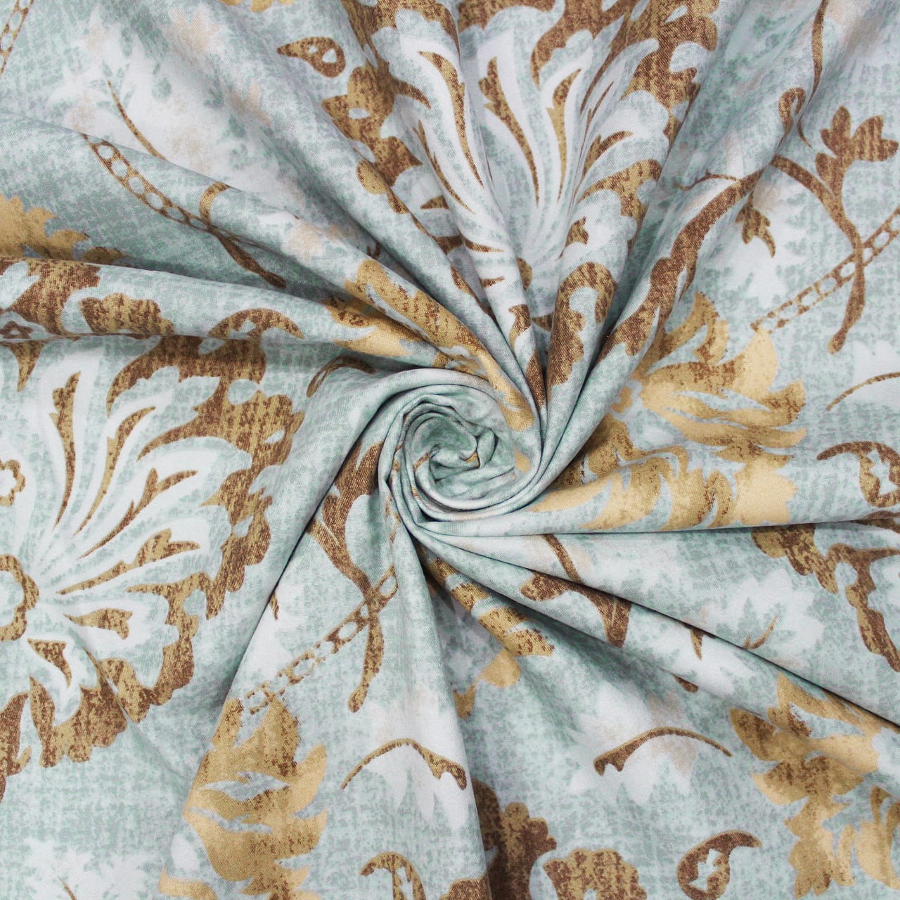 Floral 210 TC Fitted Bedsheet - Blue BRAVIA