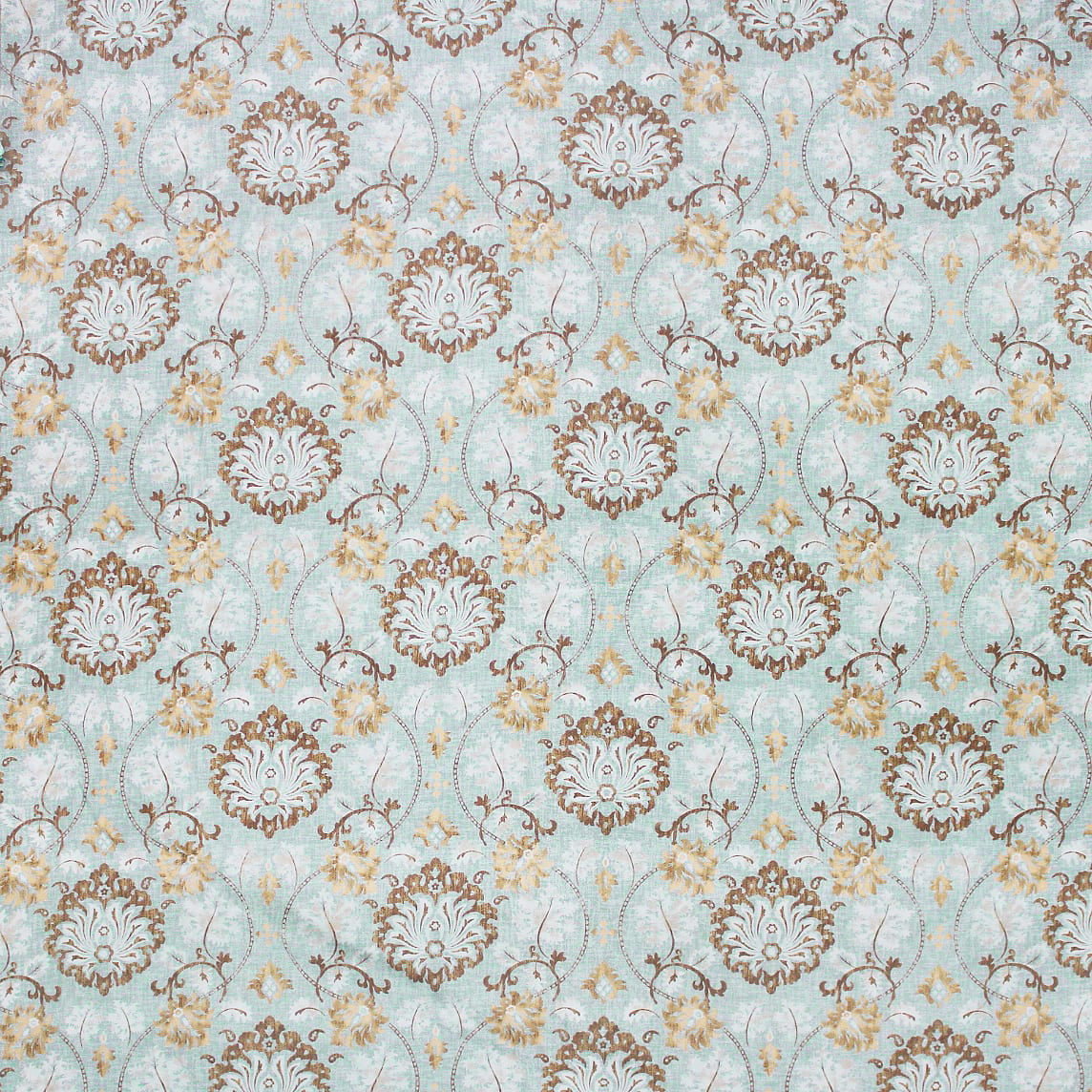 Floral 210 TC Fitted Bedsheet - Blue BRAVIA