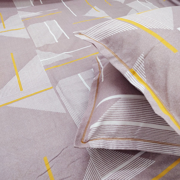 Floral 210 TC Fitted Bedsheet - Brown BRAVIA