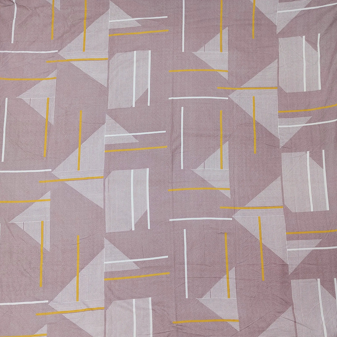 Floral 210 TC Fitted Bedsheet - Brown BRAVIA