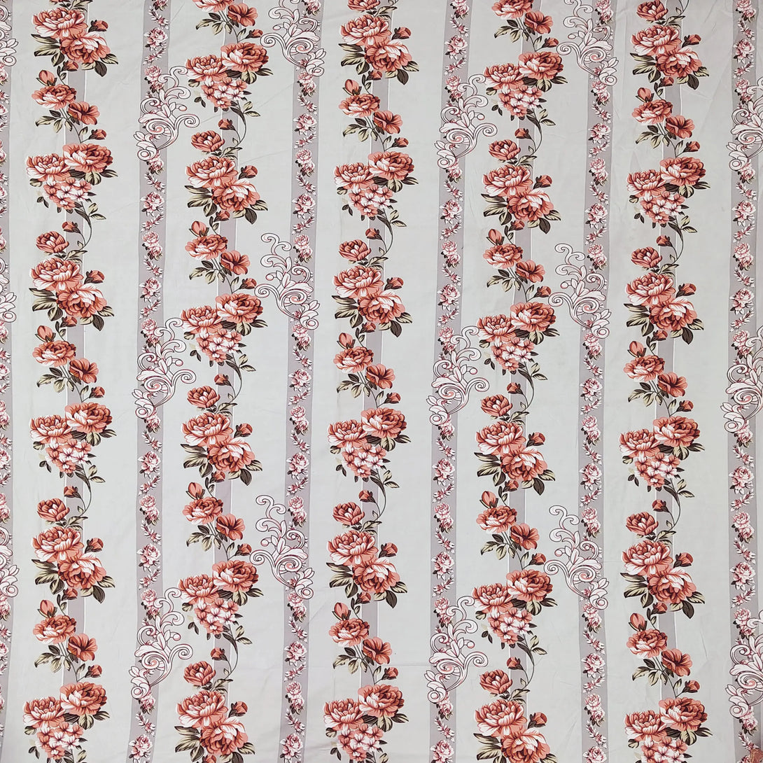 Floral 210 TC Fitted Bedsheet - Multicolor BRAVIA