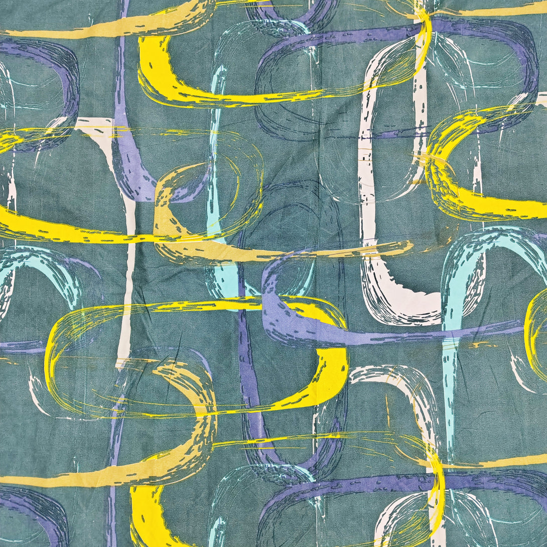 Floral 210 TC Fitted Bedsheet - Green - Braviadecor