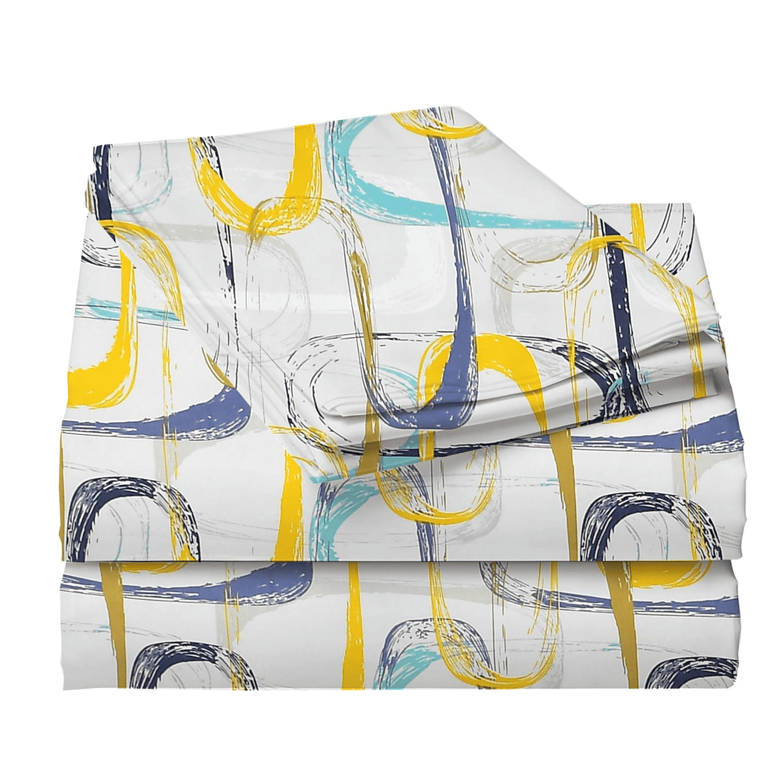 Floral 210 TC Fitted Bedsheet - Multicolor - Braviadecor