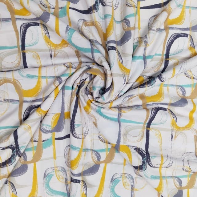 Floral 210 TC Fitted Bedsheet - Multicolor - Braviadecor