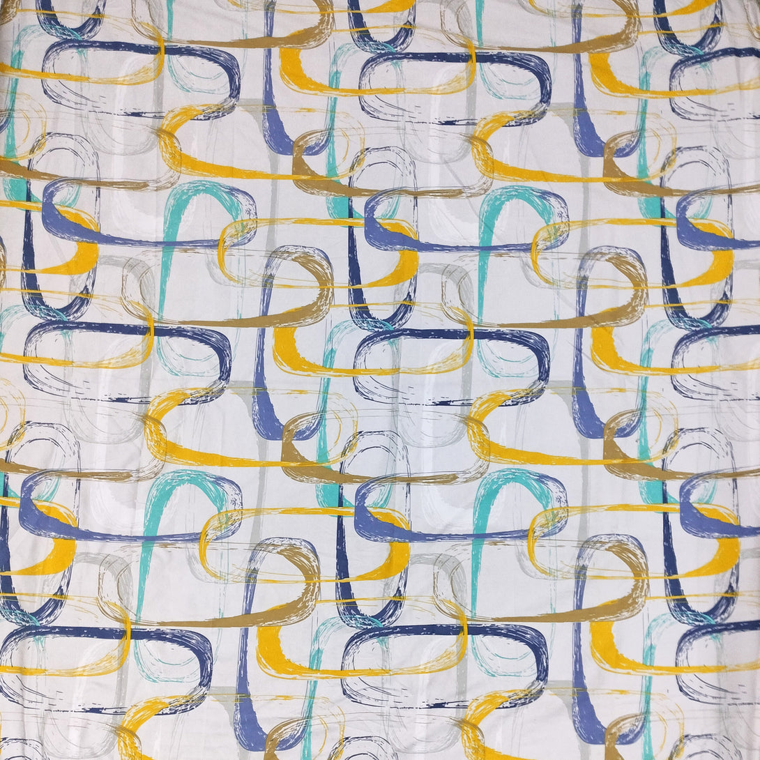 Floral 210 TC Fitted Bedsheet - Multicolor - Braviadecor
