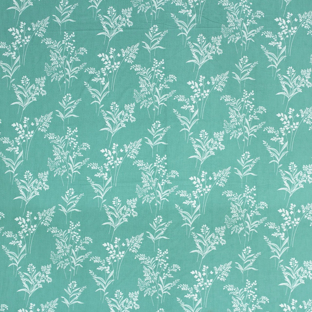 Floral 210 TC Fitted Bedsheet - Green - Braviadecor