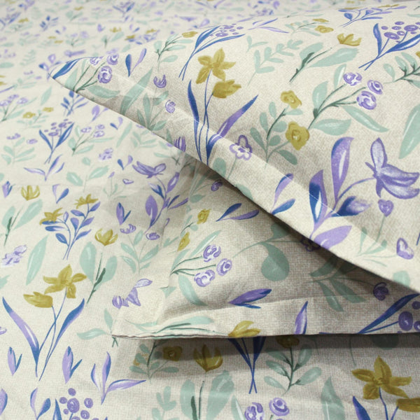 Floral 210 TC Fitted Bedsheet - Multicolor - Braviadecor