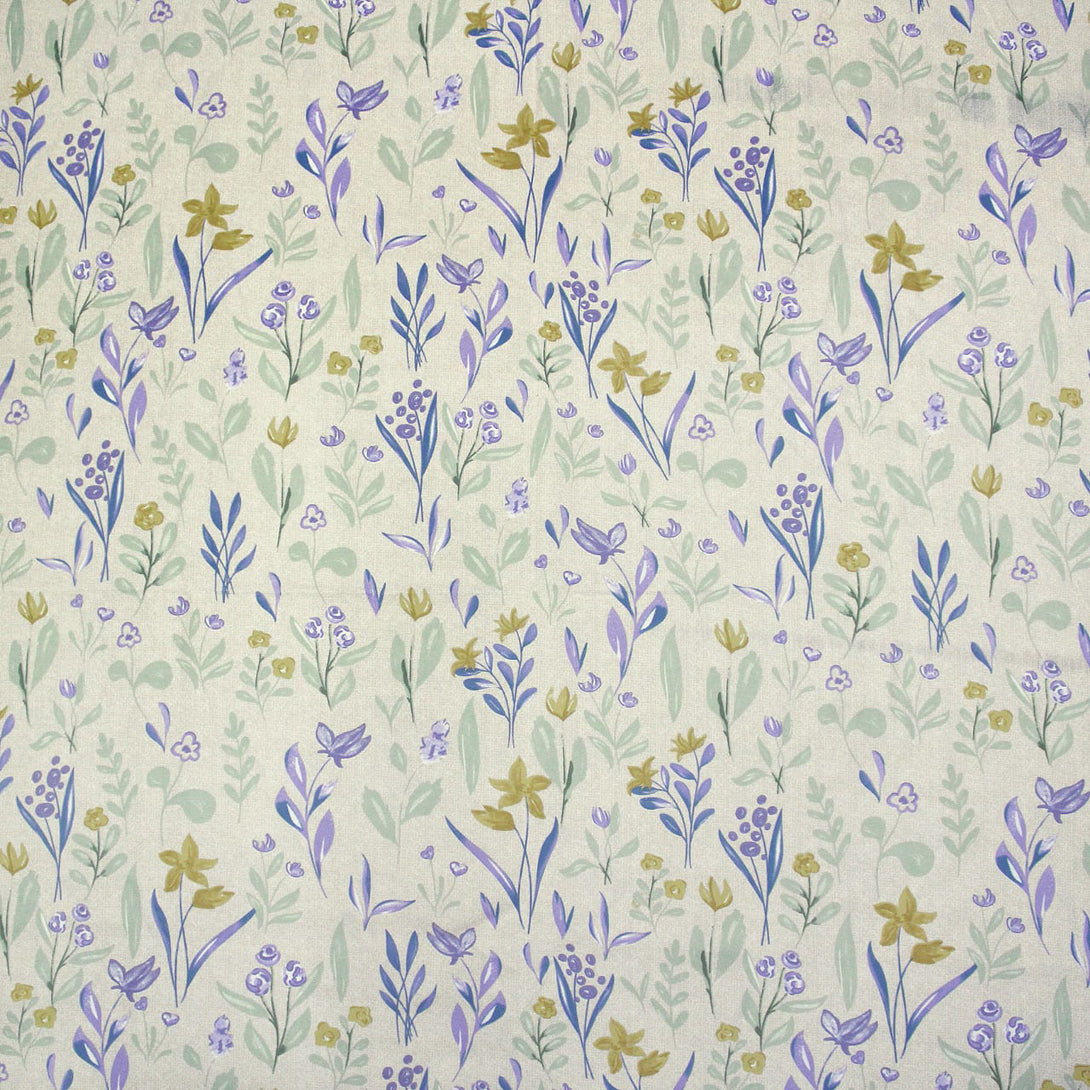 Floral 210 TC Fitted Bedsheet - Multicolor - Braviadecor