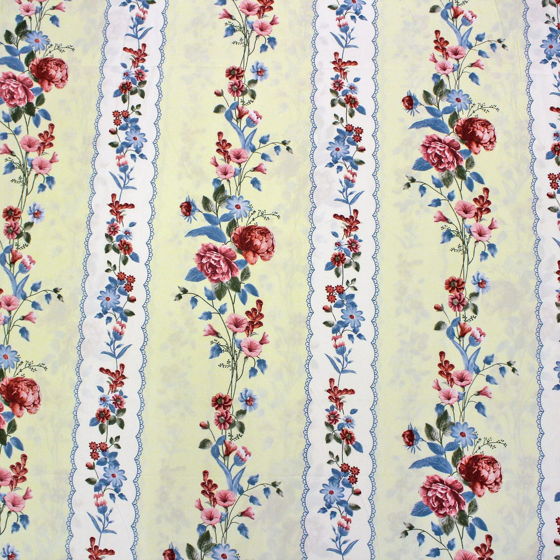 Floral 210 TC Fitted Bedsheet - Multicolor - Braviadecor