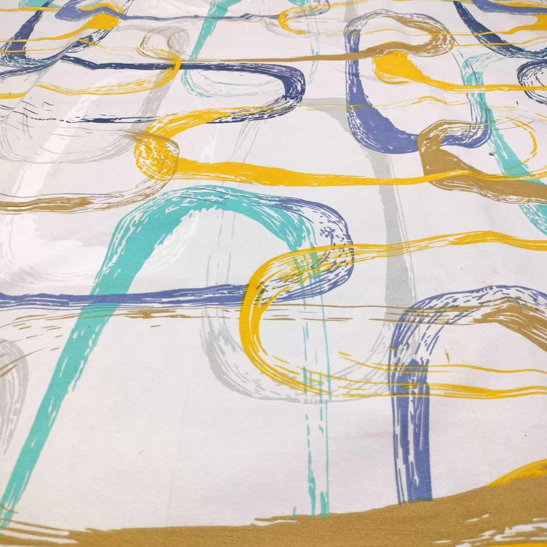 Floral 210 TC Fitted Bedsheet - Multicolor - Braviadecor