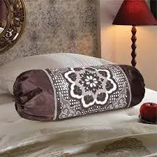 Plain Cotton 2 Pcs Bolster Cover Set - Black - Braviadecor