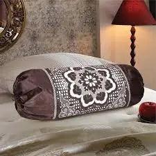 Plain Cotton 2 Pcs Bolster Cover Set - Black - Braviadecor
