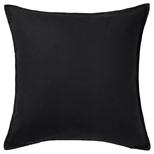 Plain Cotton 1 Pc Decorative Cushion Cover- Black - Braviadecor